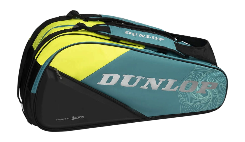 Dunlop SX Performance 12 Racket Bag – Teal / Black / Yellow