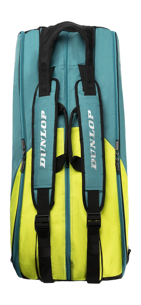 Dunlop SX Performance 12 Racket Bag – Teal / Black / Yellow – Bild 2